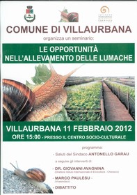 Seminario 'Le opportunità nell'allevamento delle lumache'